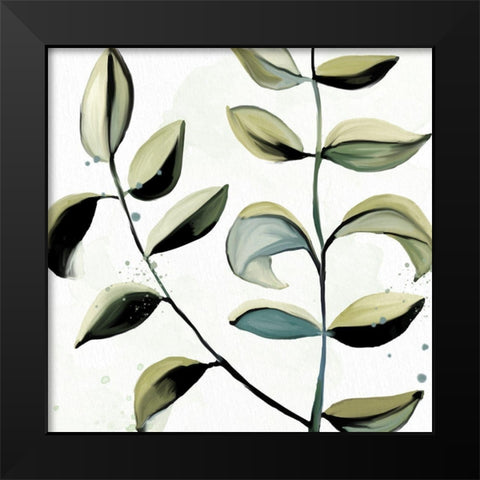 Muted Greens 1 Black Modern Wood Framed Art Print by Allen, Kimberly