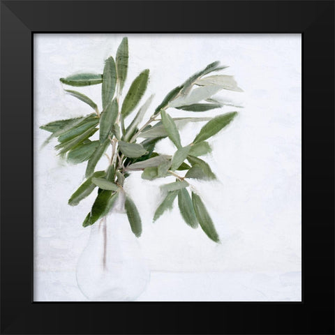 Olive Branches Black Modern Wood Framed Art Print by Allen, Kimberly