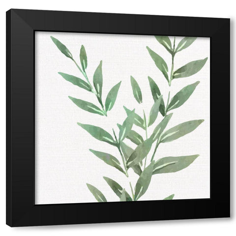 Greens Square 1 Black Modern Wood Framed Art Print by Allen, Kimberly