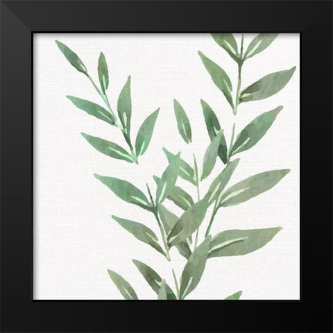 Greens Square 1 Black Modern Wood Framed Art Print by Allen, Kimberly