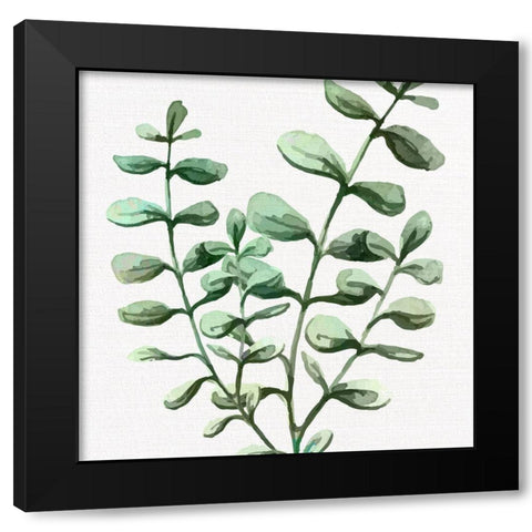 Greens Square 2 Black Modern Wood Framed Art Print by Allen, Kimberly