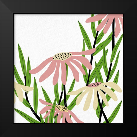 Daisies 2 Black Modern Wood Framed Art Print by Allen, Kimberly