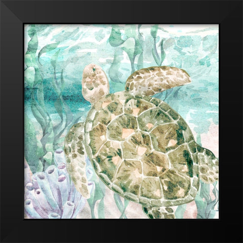 Into the Sea 1 Black Modern Wood Framed Art Print by Allen, Kimberly