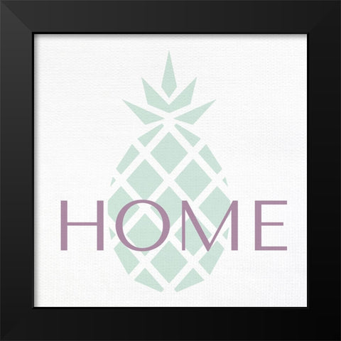 Home Pineapple Black Modern Wood Framed Art Print by Allen, Kimberly