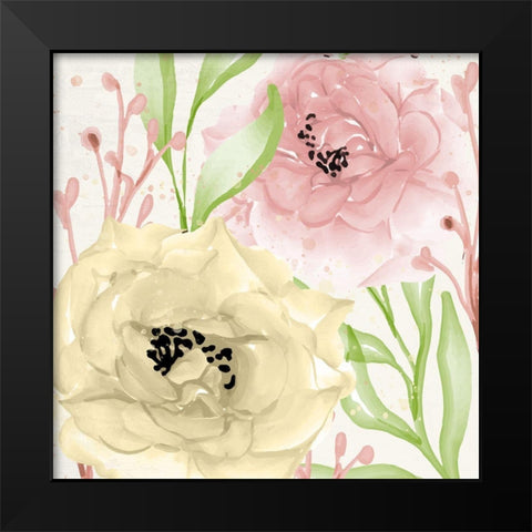 Spring Notes 1 Black Modern Wood Framed Art Print by Allen, Kimberly