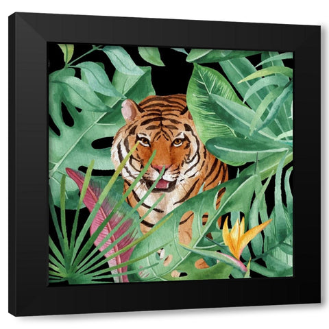 Cat Life 1 Black Modern Wood Framed Art Print by Allen, Kimberly