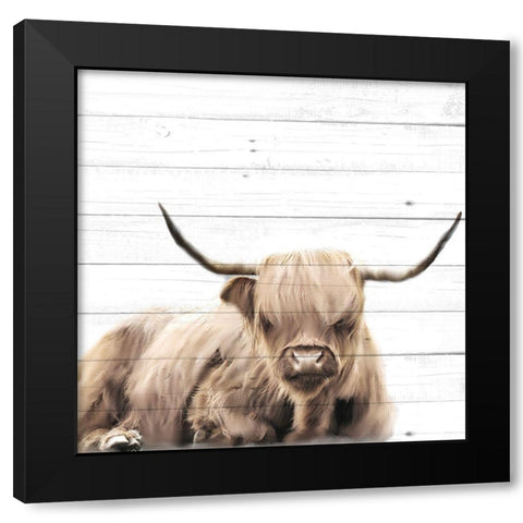 Highland V2 Black Modern Wood Framed Art Print with Double Matting by Allen, Kimberly