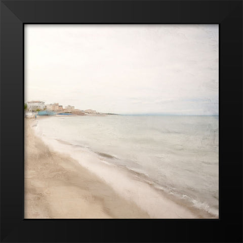 Village On The Coast Black Modern Wood Framed Art Print by Allen, Kimberly