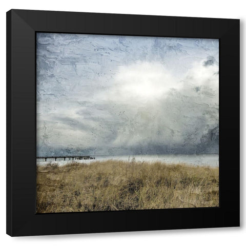 Moody Beach Day Black Modern Wood Framed Art Print with Double Matting by Allen, Kimberly