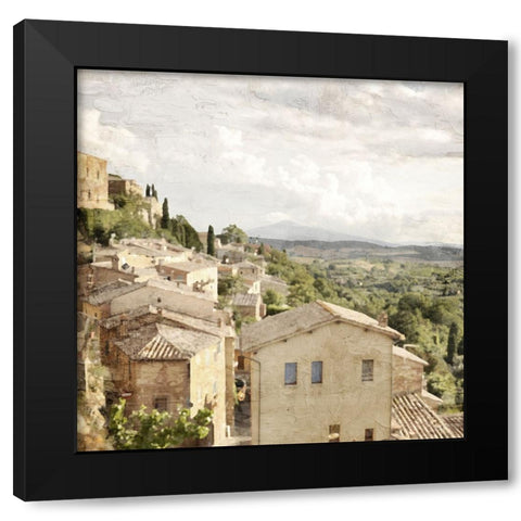 Tuscan Hillside Black Modern Wood Framed Art Print with Double Matting by Allen, Kimberly