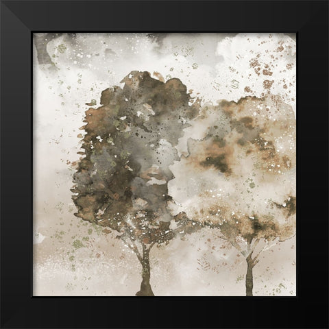 Two Trees Black Modern Wood Framed Art Print by Allen, Kimberly