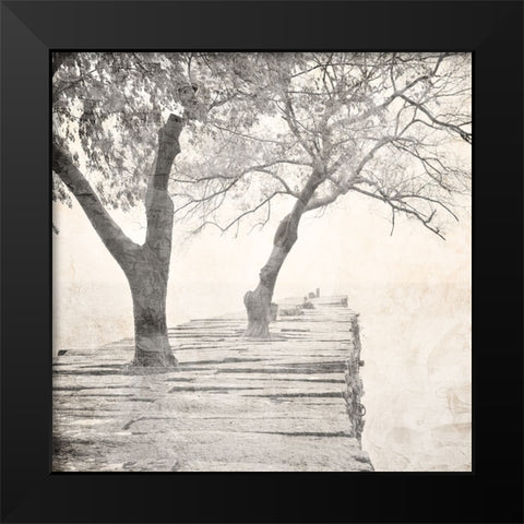 Tree Pier Black Modern Wood Framed Art Print by Allen, Kimberly