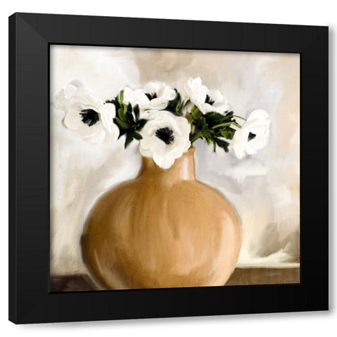 Anemones Black Modern Wood Framed Art Print with Double Matting by Allen, Kimberly