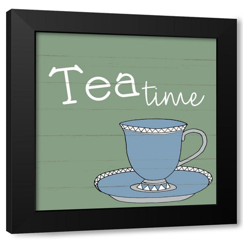 Tea Time 1 Black Modern Wood Framed Art Print with Double Matting by Allen, Kimberly
