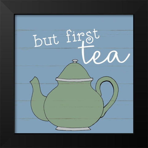 Tea Time 2 Black Modern Wood Framed Art Print by Allen, Kimberly