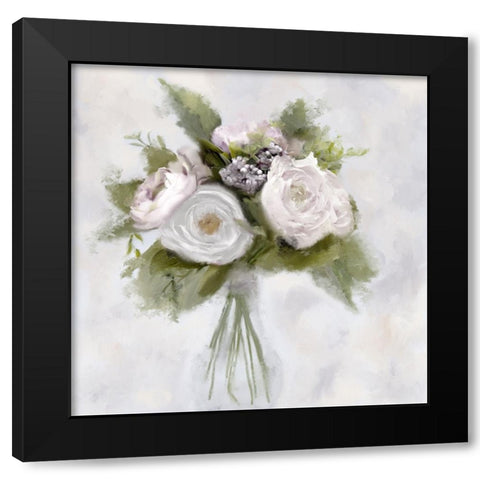 Peonies Black Modern Wood Framed Art Print by Allen, Kimberly