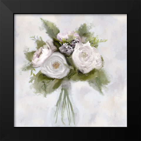 Peonies Black Modern Wood Framed Art Print by Allen, Kimberly