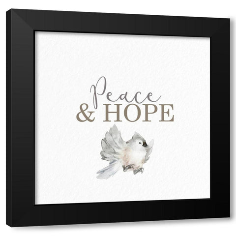 Peace and Hope Black Modern Wood Framed Art Print with Double Matting by Allen, Kimberly