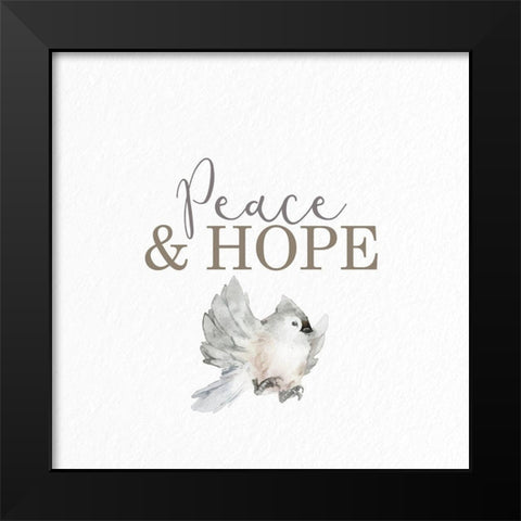 Peace and Hope Black Modern Wood Framed Art Print by Allen, Kimberly