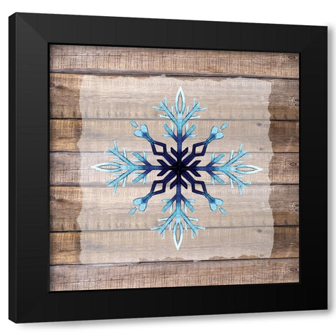 Snowflake Woods 1 Black Modern Wood Framed Art Print by Allen, Kimberly