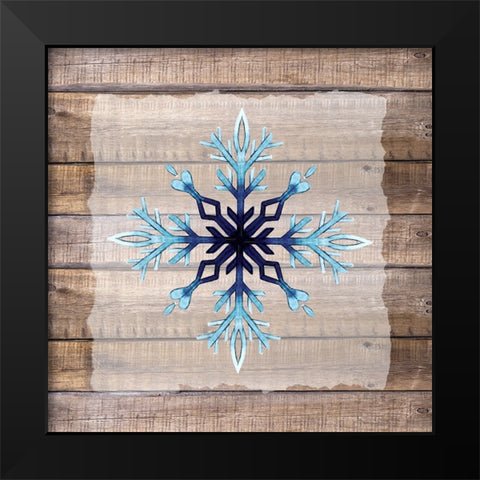 Snowflake Woods 1 Black Modern Wood Framed Art Print by Allen, Kimberly
