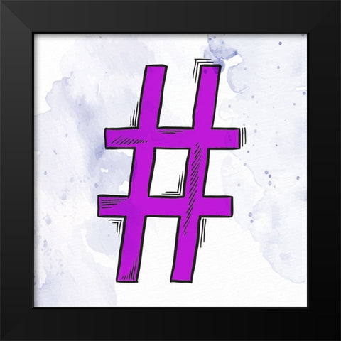 Social Symbol 1 Black Modern Wood Framed Art Print by Allen, Kimberly