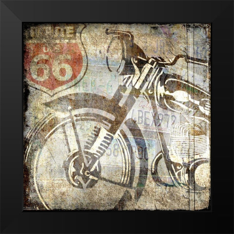 On the Road Black Modern Wood Framed Art Print by Allen, Kimberly