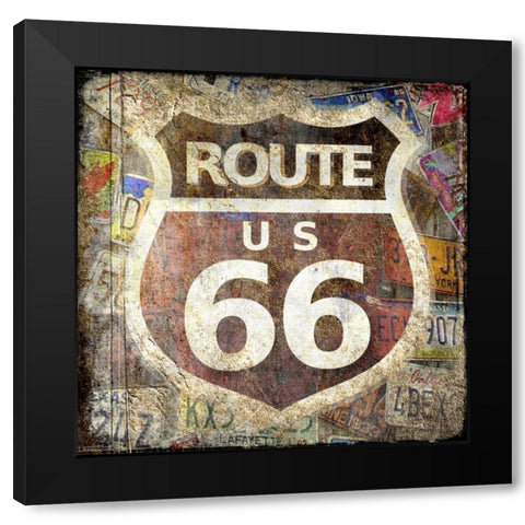 Route 66 Black Modern Wood Framed Art Print by Allen, Kimberly