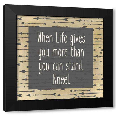 Kneel Black Modern Wood Framed Art Print by Allen, Kimberly