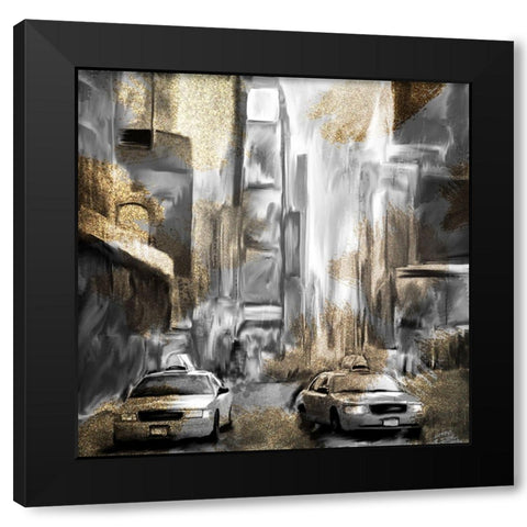 Times Square V2 Black Modern Wood Framed Art Print by Allen, Kimberly