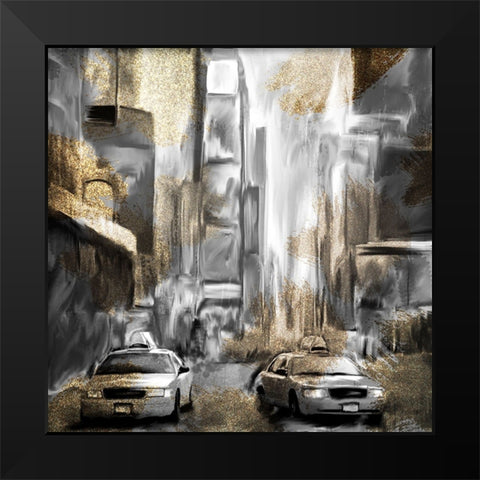 Times Square V2 Black Modern Wood Framed Art Print by Allen, Kimberly