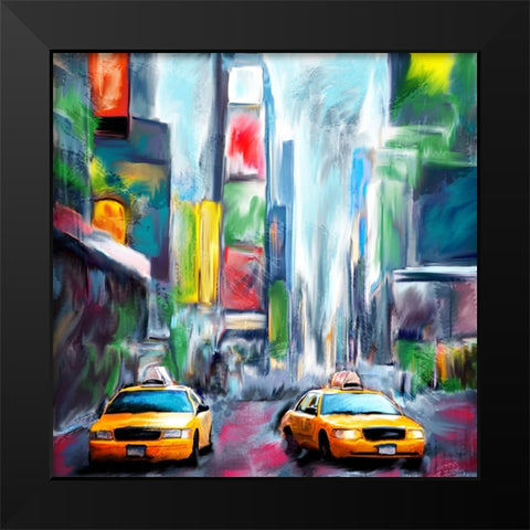 Times Square Black Modern Wood Framed Art Print by Allen, Kimberly