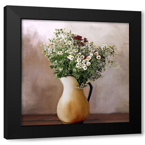 Fall Vase Black Modern Wood Framed Art Print by Allen, Kimberly