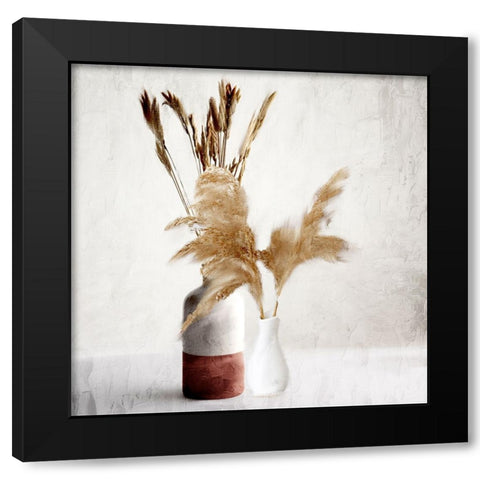 Dried Autumn Vases Black Modern Wood Framed Art Print with Double Matting by Allen, Kimberly