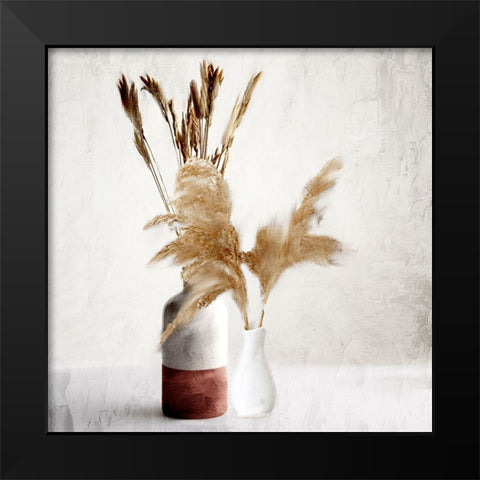 Dried Autumn Vases Black Modern Wood Framed Art Print by Allen, Kimberly