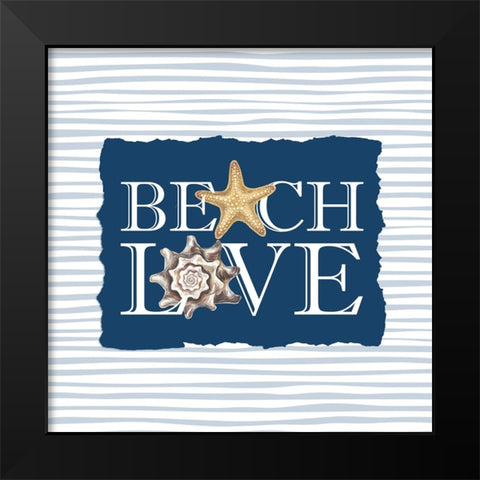 Beach Love Black Modern Wood Framed Art Print by Allen, Kimberly