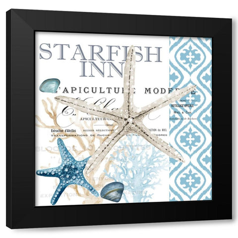 Starfish Tours 2 Black Modern Wood Framed Art Print with Double Matting by Allen, Kimberly