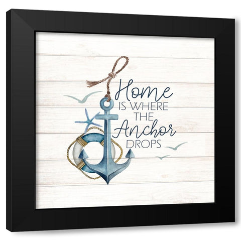 Anchor Home Black Modern Wood Framed Art Print with Double Matting by Allen, Kimberly