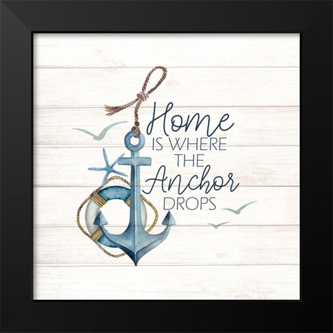 Anchor Home Black Modern Wood Framed Art Print by Allen, Kimberly