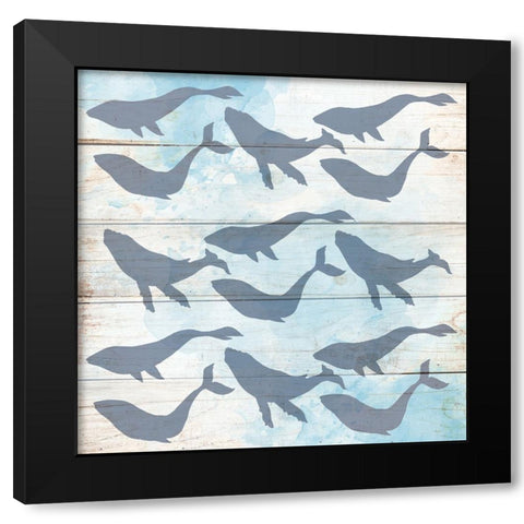 North Shore Pattern Black Modern Wood Framed Art Print with Double Matting by Allen, Kimberly