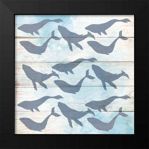 North Shore Pattern Black Modern Wood Framed Art Print by Allen, Kimberly
