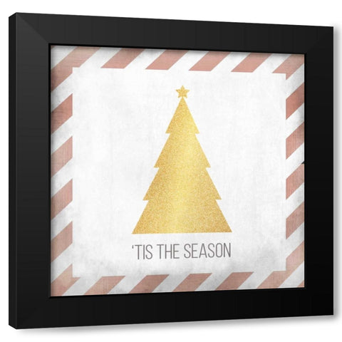 Candy Cane Christmas 2 Black Modern Wood Framed Art Print with Double Matting by Allen, Kimberly