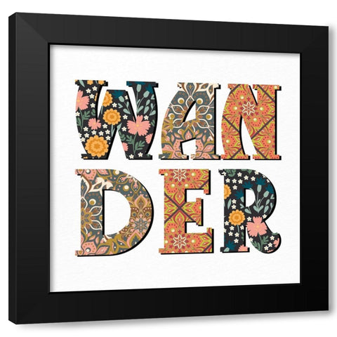 WANDER Black Modern Wood Framed Art Print by Allen, Kimberly