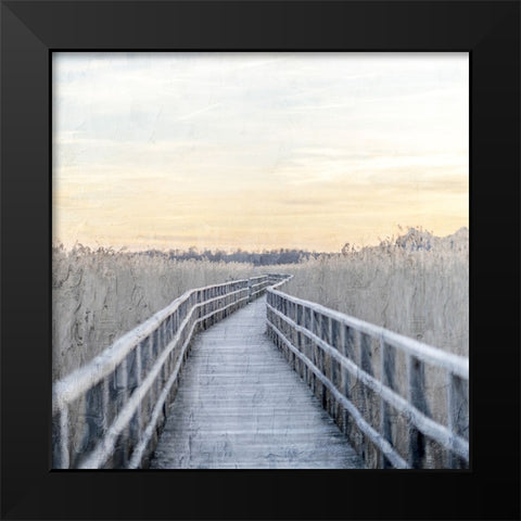 Wooden Pier Black Modern Wood Framed Art Print by Allen, Kimberly