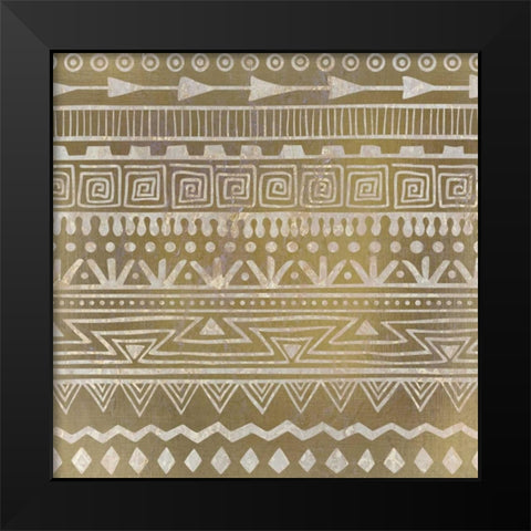 Global Pattern A Black Modern Wood Framed Art Print by Allen, Kimberly