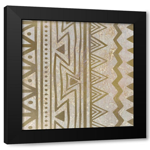 Global Pattern B Black Modern Wood Framed Art Print by Allen, Kimberly