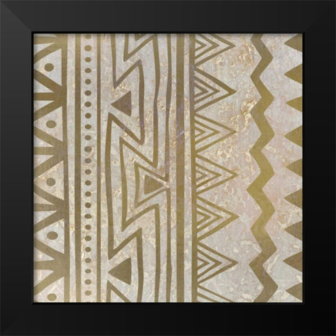 Global Pattern B Black Modern Wood Framed Art Print by Allen, Kimberly