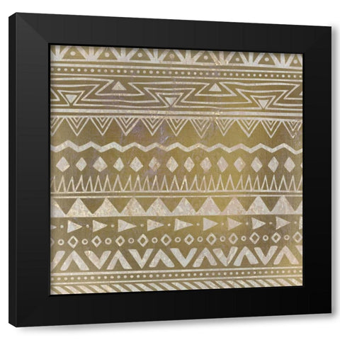 Global Pattern C Black Modern Wood Framed Art Print by Allen, Kimberly