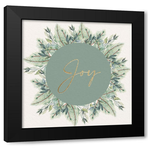 Christmas Greens 1 Black Modern Wood Framed Art Print with Double Matting by Allen, Kimberly