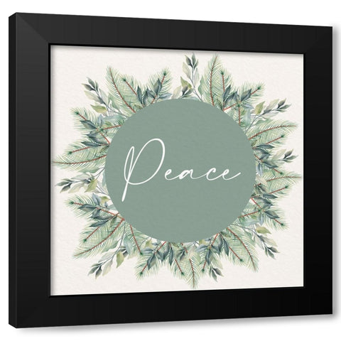 Christmas Greens 2 Black Modern Wood Framed Art Print with Double Matting by Allen, Kimberly